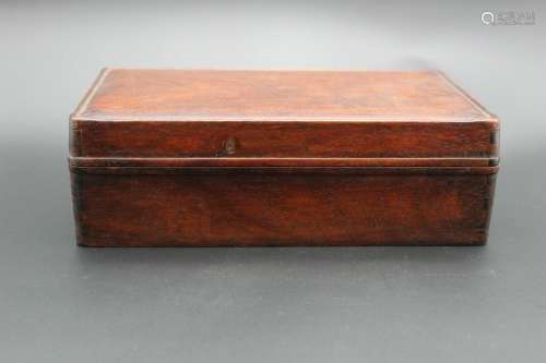 19th C Chinese rosewood book box