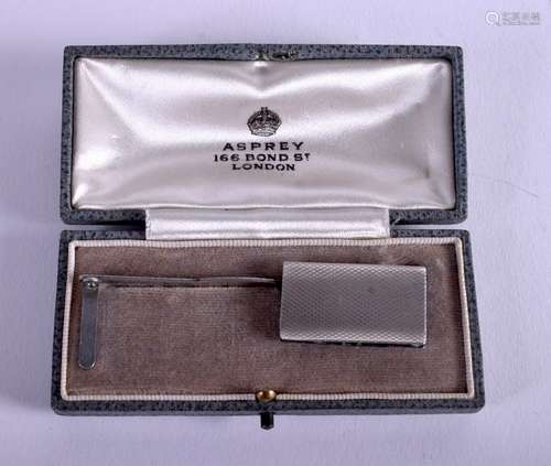 A 1950S CASED ASPREY AND CO SILVER BOOK MARK. 6.5 cm