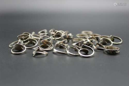 Indian style sterling silver rings 36 total