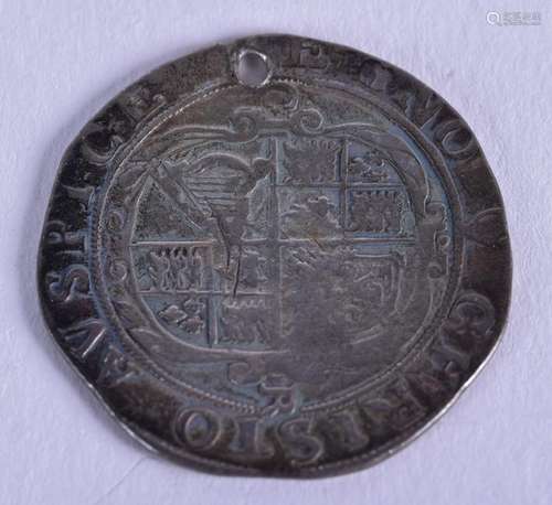 AN OLD SILVER COIN. 2.75 cm wide.