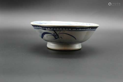 19th Chinese blue and white porcelain bowl