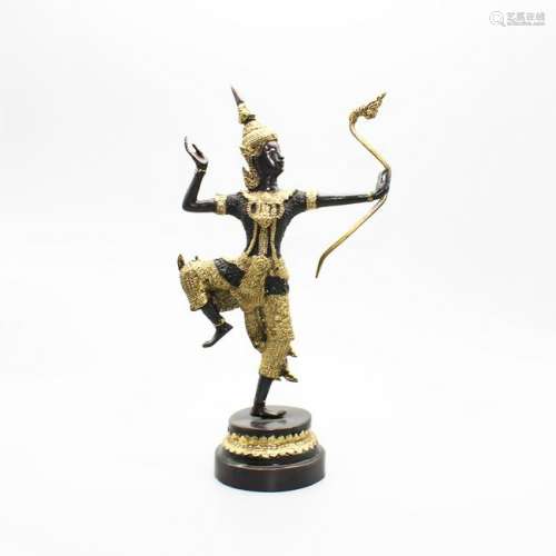 Indian gold gilt art bronze statue