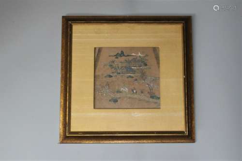 Chinese Qing Dynsty painting on silk