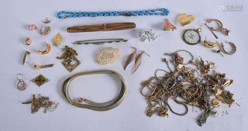 VINTAGE JEWELLERY together with a Watermans 14ct gold