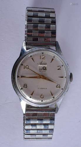 A BOXED AVIA DELUXE WRISTWATCH. 2.75 cm diameter.