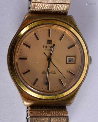 A TISSOT AUTOMATIC SEASTAR WRISTWATCH. 3 cm wide.