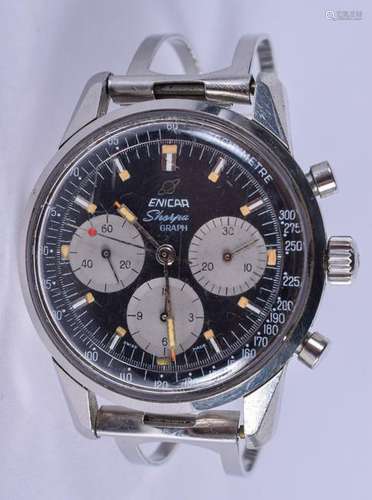 A RARE VINTAGE ENICAR SHERPA SATURN WRISTWATCH. 3.75 cm