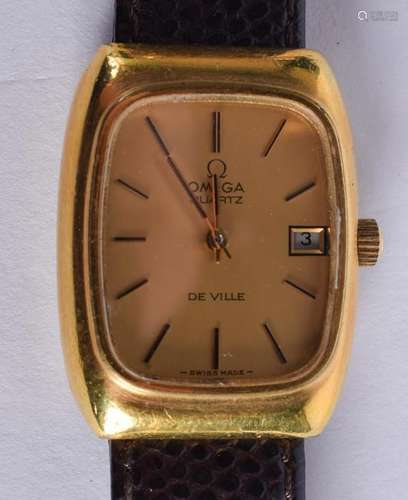 AN OMEGA DE VILLE WRISTWATCH. 2.25 cm x 3 cm.