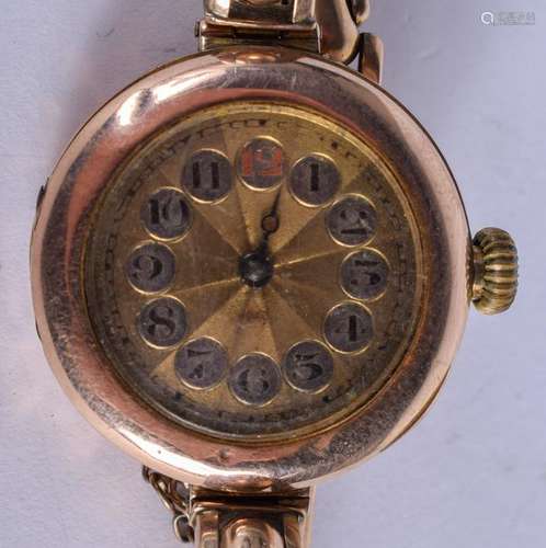 A VINTAGE 9CT GOLD ROLEX. 23.1 grams overall. 2.5 cm