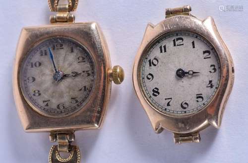 TWO VINTAGE 9CT GOLD ROLEX. 24.8 grams overall. (2)