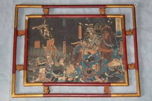 19thc, Japanese color woodblock print