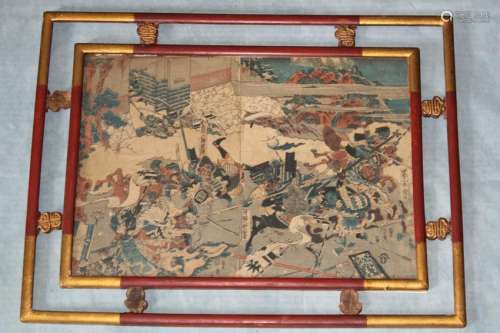 19thc, Japanese color woodblock print