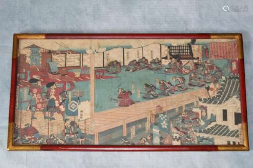 19thc,Japanese color woodblock print