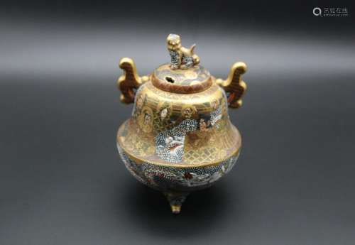 18-19thc Japanese porcelain censer