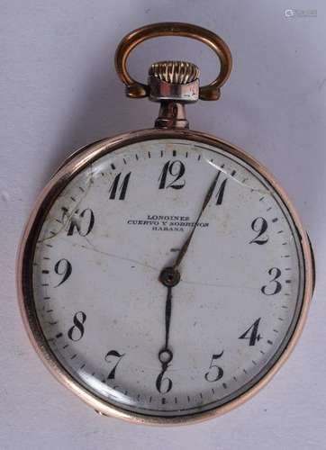 AN ANTIQUE SILVER AND GOLD NIELLO POCKET WATCH. 4.5 cm