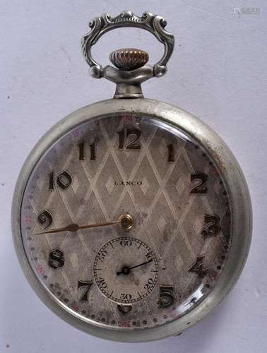 AN ANTIQUE FRENCH 1870 MEDALLION POCKET WATCH. 5 cm