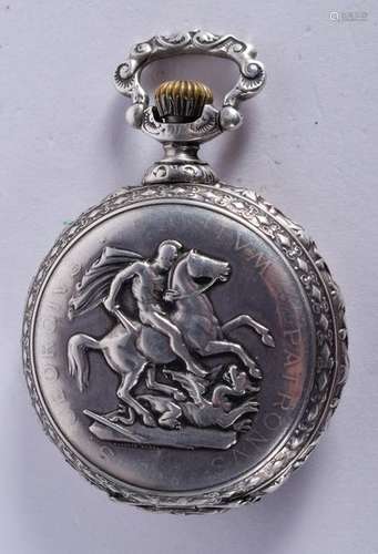 A RARE ANTIQUE GEORGE IV CROWN POCKET WATCH. 5 cm