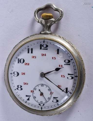 A RARE ANTIQUE FRENCH NORDIC KING POCKET WATCH. 5 cm