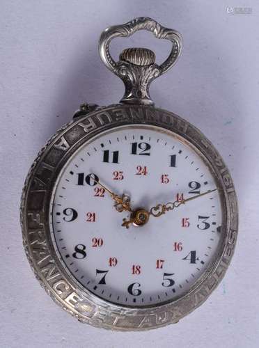 AN ANTIQUE GENERAL JOFFRE 1914 MILITARY POCKET WATCH. 5