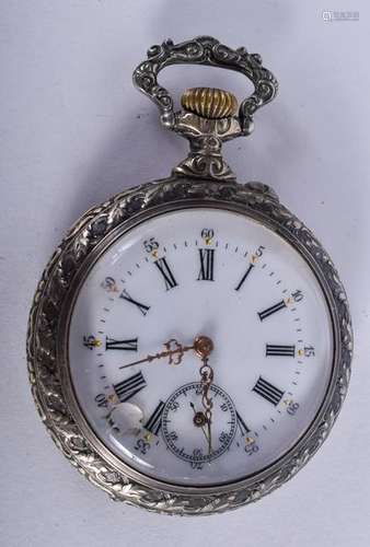 A RARE ANTIQUE FARMING POCKET WATCH. 5 cm diameter.