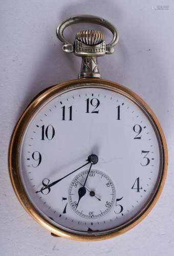 AN ANTIQUE SILVER NIELLO GRIFFIN POCKET WATCH. 5 cm