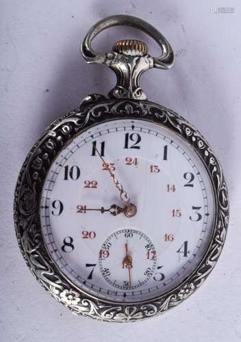 A RARE ANTIQUE FARMING POCKET WATCH. 5 cm diameter.