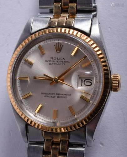 A ROLEX OYSTER DATE JUST GOLD AND STAINLESS STEEL