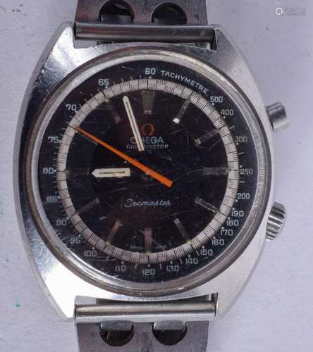 A VINTAGE OMEGA CHRONOSTOP SEAMASTER STAINLESS STEEL