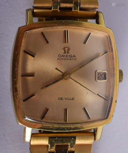 A VINTAGE OMEGA AUTOMATIC DEVILLE WRISTWATCH. 3.25 cm