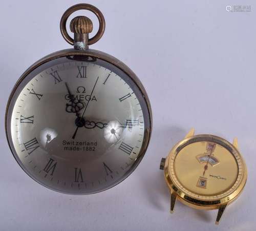 A BALL CLOCK and a vintage watch. (2)