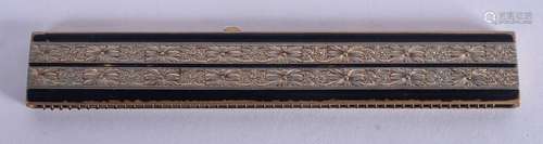 A VINTAGE SILVER AND ENAMEL COMB. 10.5 cm wide.