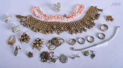 A BAG OF JEWELLERY. (qty)