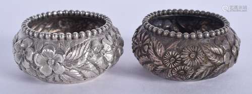 TWO VINTAGE SILVER SALTS. (2)