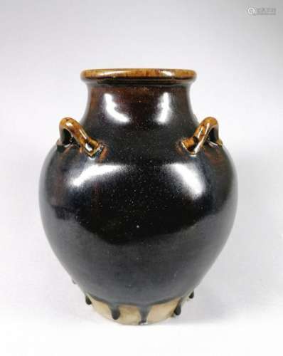 A Rare Chinese Song Dynasty Black Glazed Jar