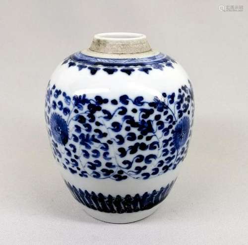 A Chinese Qing Dynasty Blue and White Jar