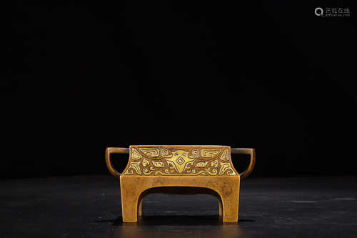 GILT BRONZE TABLE CENSER