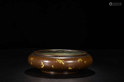 GILT BRONZE FLAT CENSER