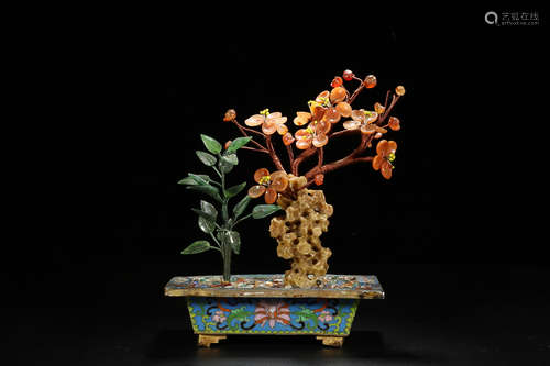 CLOISONNE PLUM BONSAI