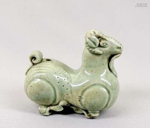 A Chinese Celadon Ceramic Sheep