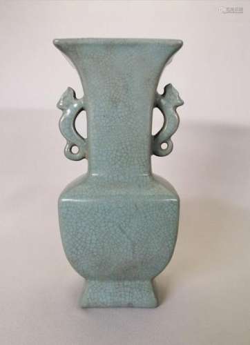 A superb Chinese Ru kiln crackled glaze vase