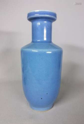 A Chinese bluish glaze Bang Chui bottle vase