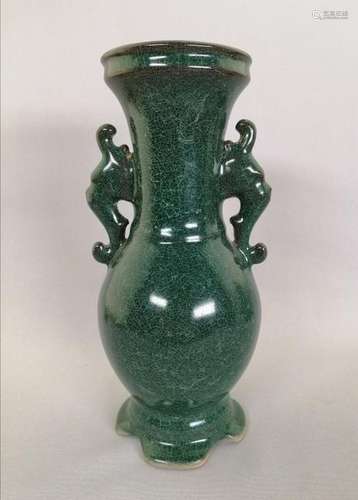 A nice Chinese Xi Ko kiln greenish vase