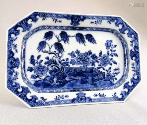 Chinese Export 18th c. Blue and White Plate
