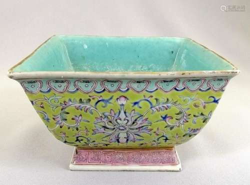 A Nice Chinese Famille- Rose Square Bowl.