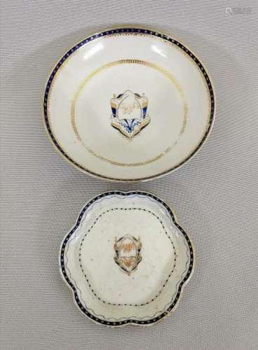 Two Chinese 18th c. export ceramic plates