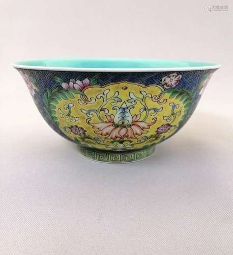 Chinese enamel colored (Fa Lang Cai) bowl