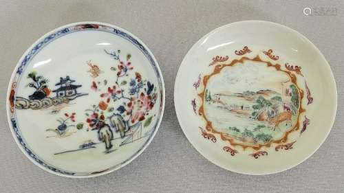 Two exquisite Chinese Qing dynasty rose famille