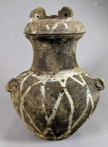 A Rare Chinese Han Dynasty Lidded jar
