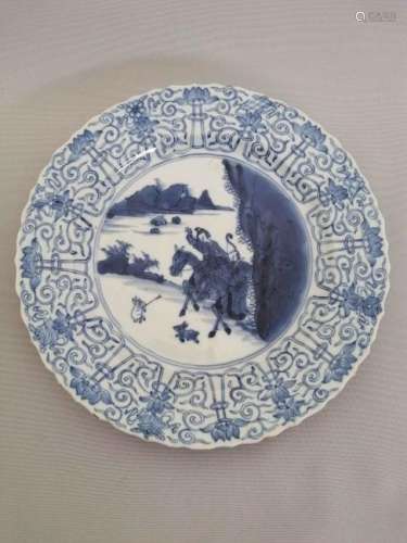A Superb Chinese Qing Kang Xi Blue & White Porcel.