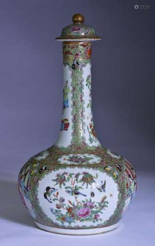 A NICE CHINESE QING DYNASTY LONG NECK VASE